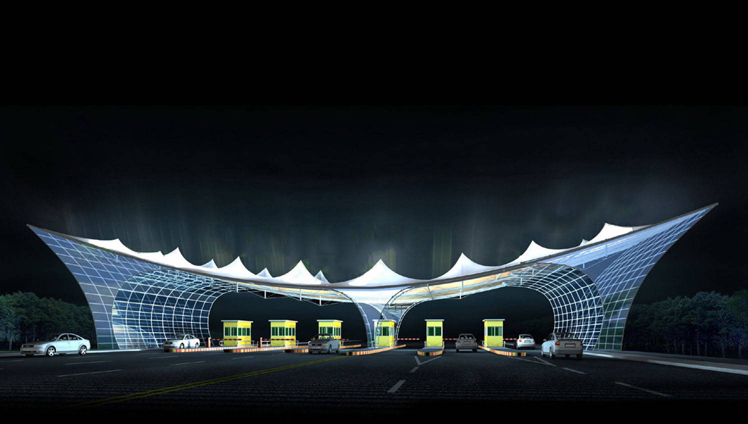 为什么收费站大部分采用膜结构的建筑形式