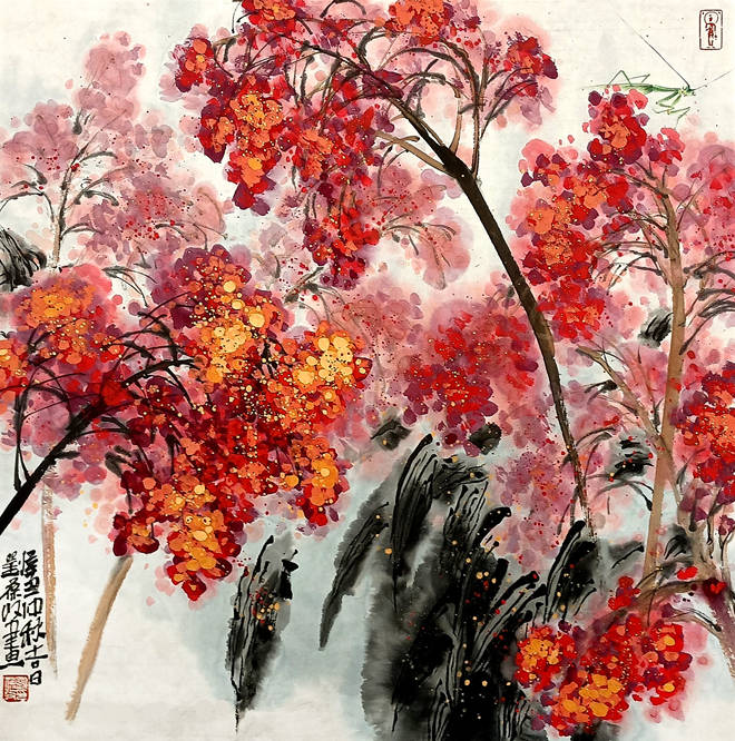 乙鸣|赤天凌风 厚土铸魂——浅评画家刘保收（乙鸣）花鸟画