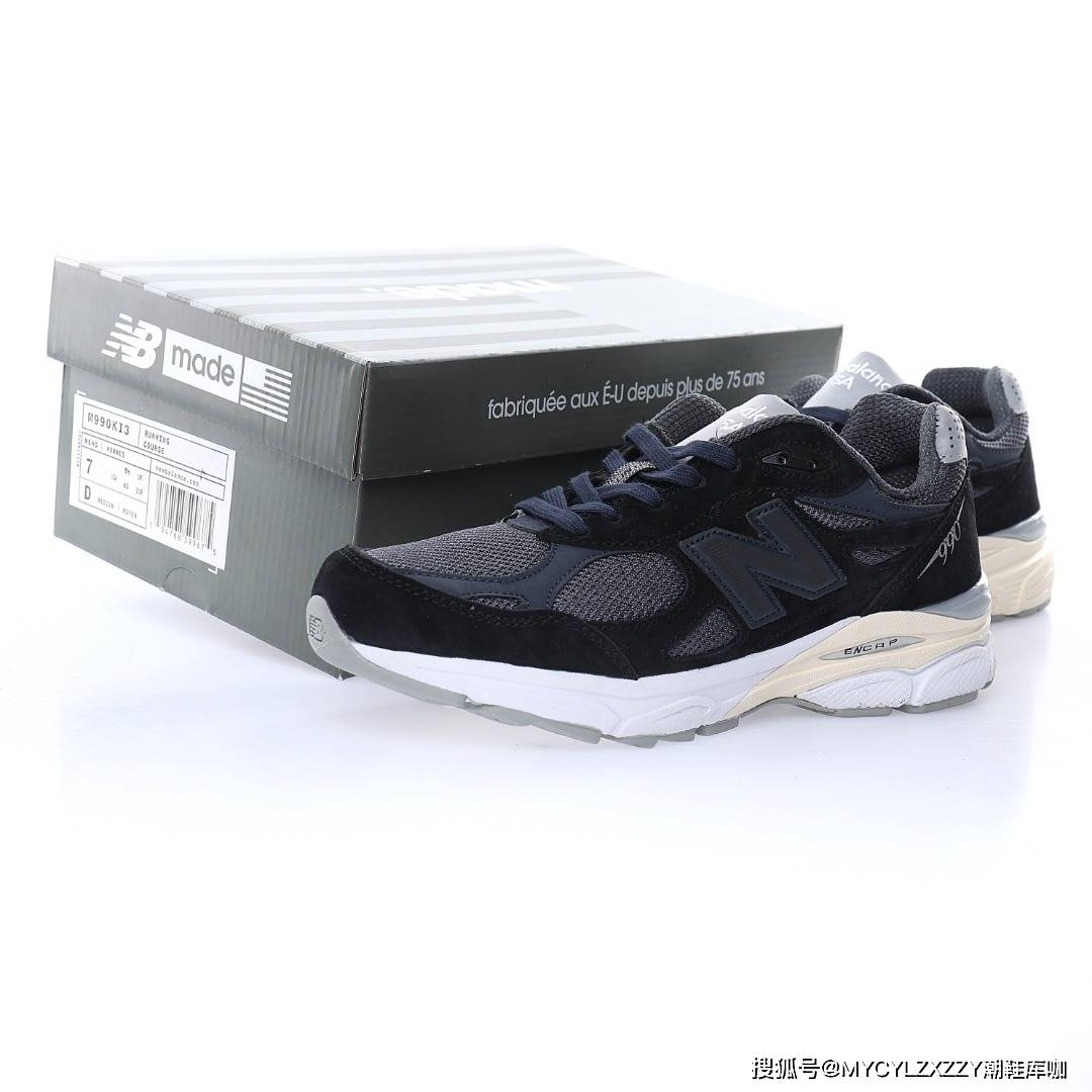 New 珍贵传统， NB新百伦New Balance 三代运动跑步鞋“黑午夜蓝灰银3M” M990KT3