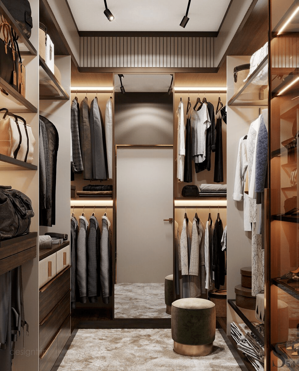 轻奢步入式衣帽间设计案例分享