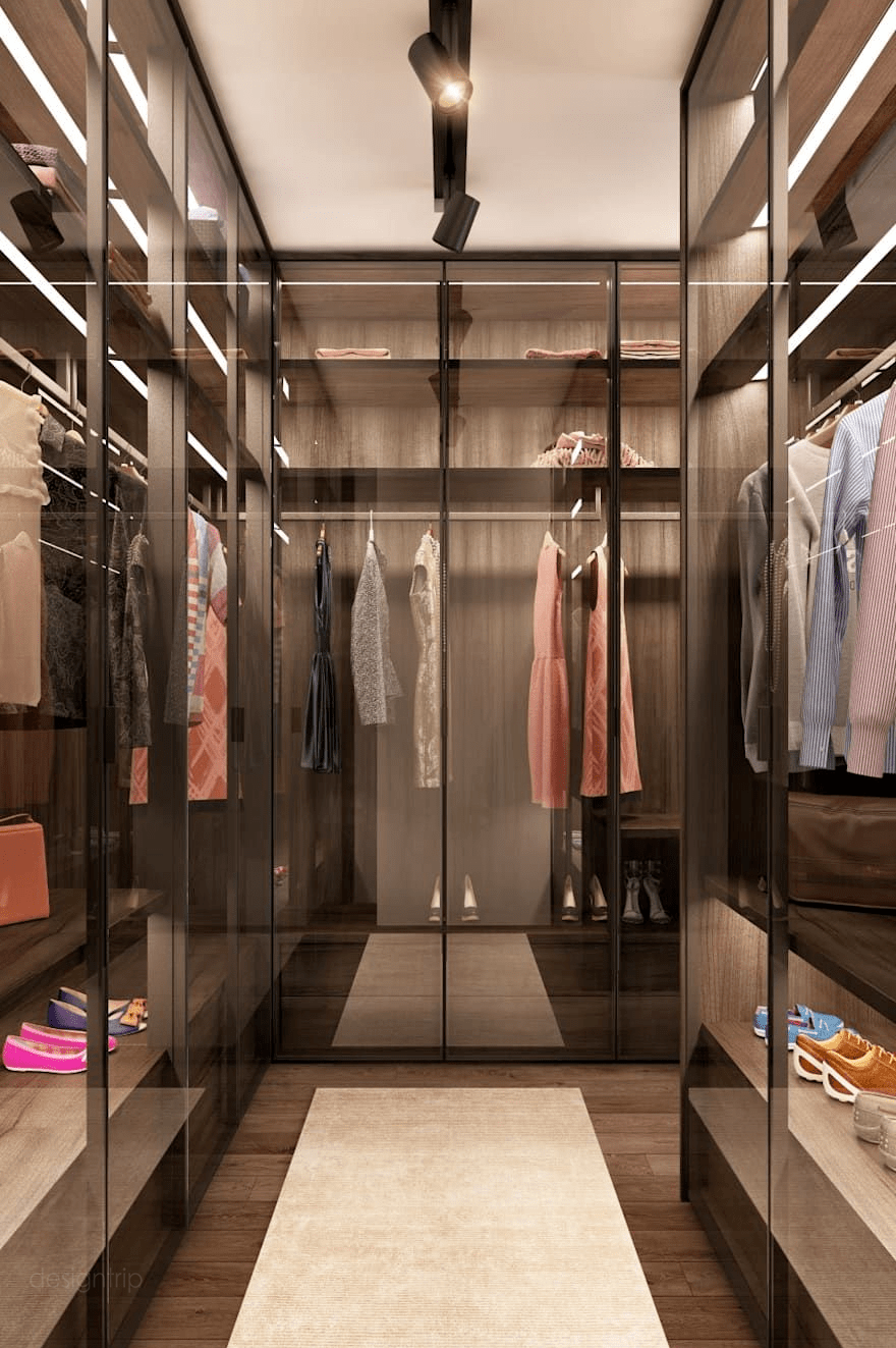 轻奢步入式衣帽间设计案例分享