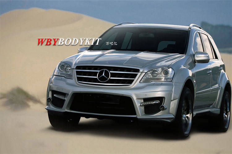 w166奔驰ml改装expression宽体大包围宽体轮眉ml前杠后杠排气机盖
