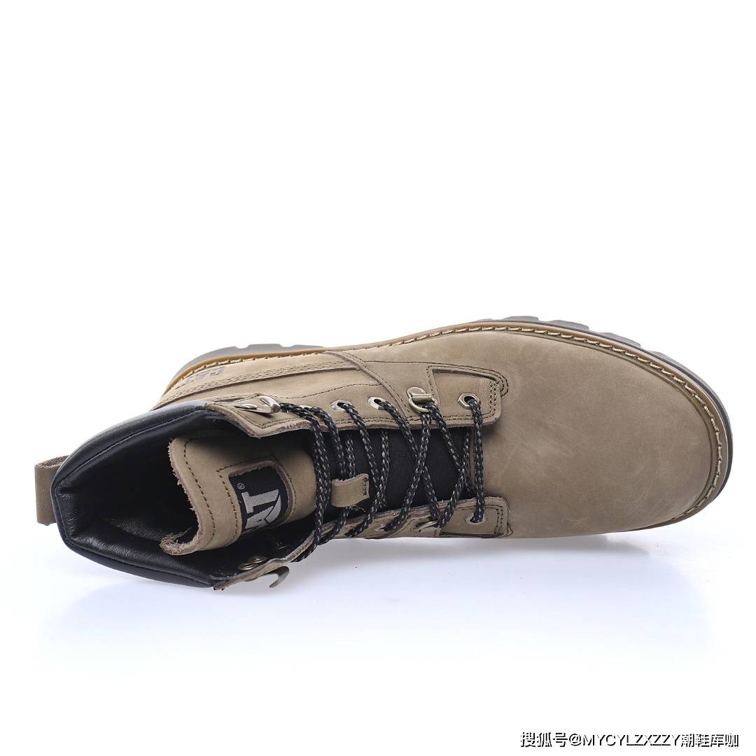 推土机 卡特CAT Miel Raz Mid 秋冬中帮牛皮系带马丁靴英伦工装户外休闲百搭鞋P720228