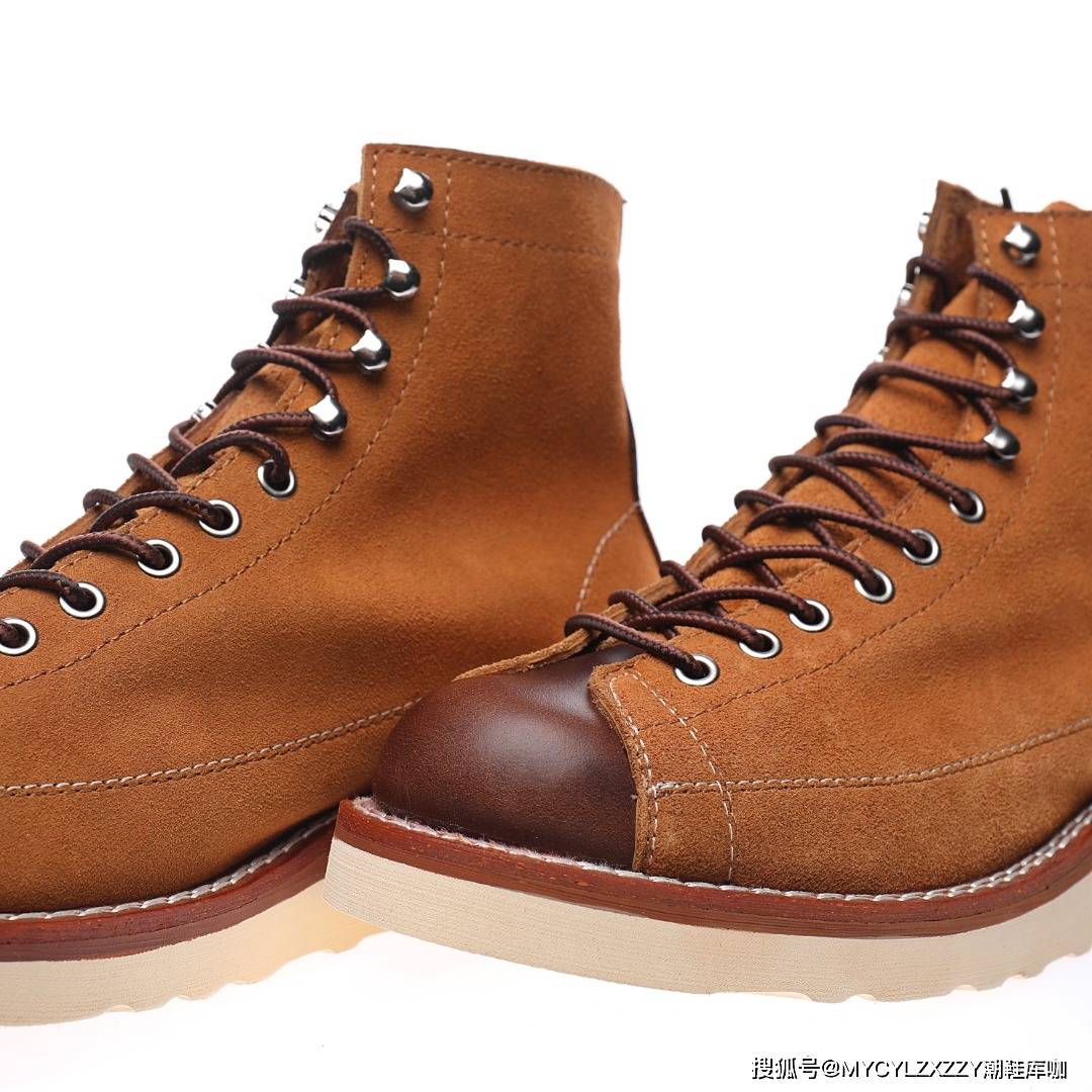 "红翼"red wing vintage leather boots 复古男士工装机车高帮马丁靴