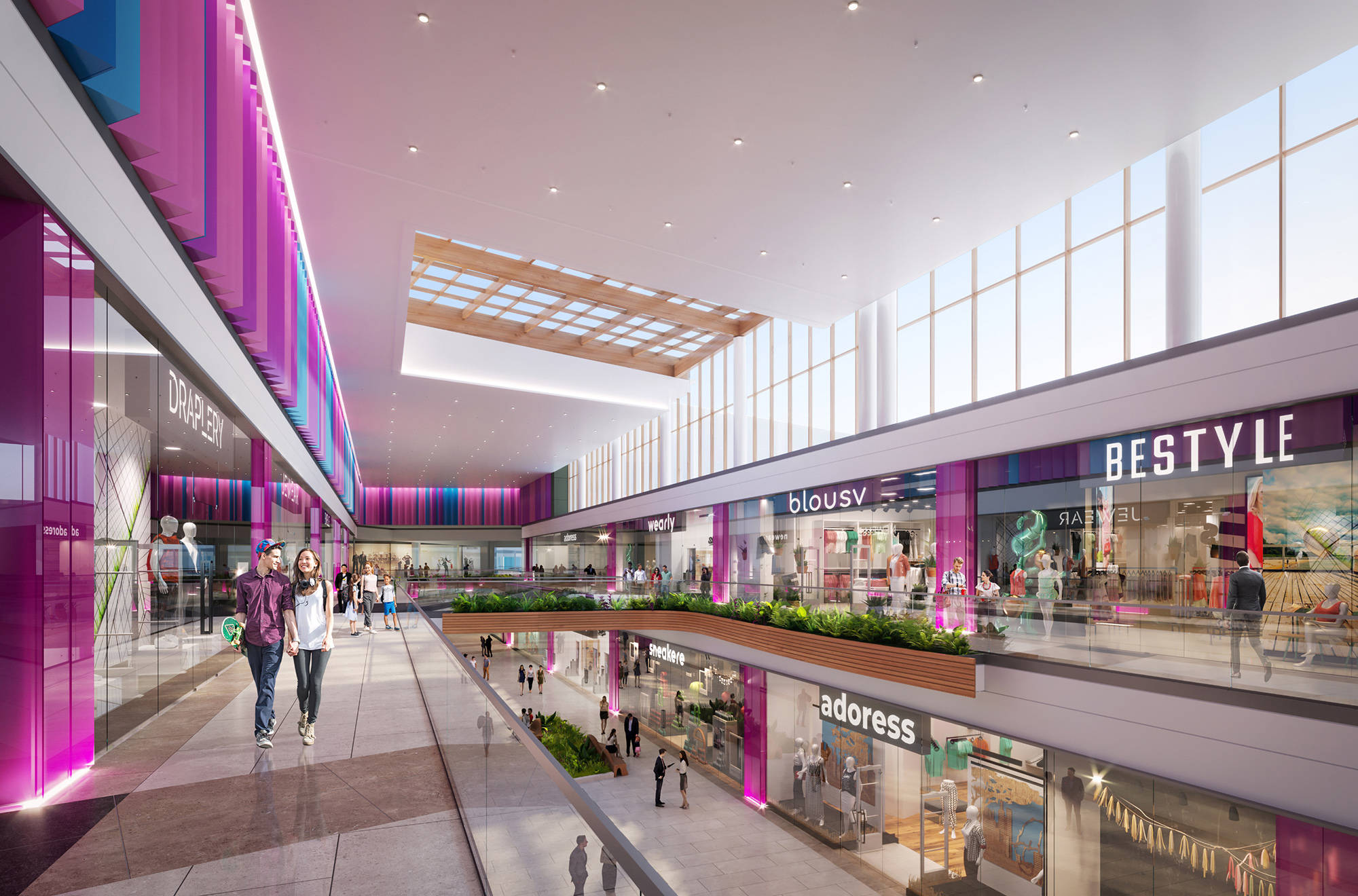 商业零售区效果图 08 lla顶层美食区效果图 08 lla购物中心内将