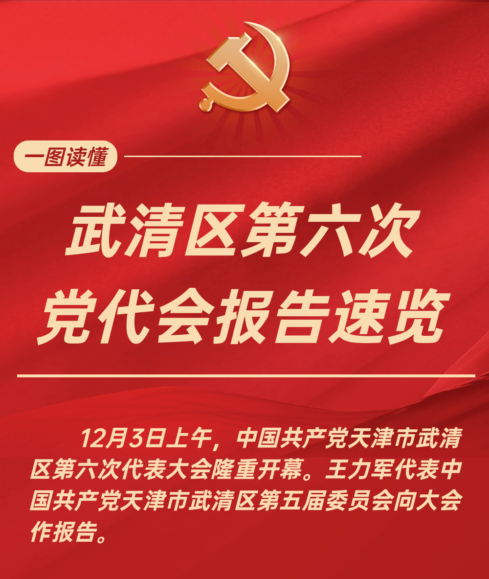 消息资讯|一图读懂！武清区第六次党代会报告速览