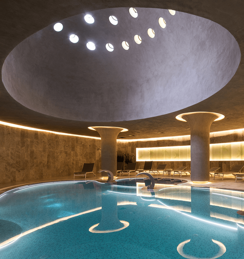 亿伽设计│土耳其的温泉水疗酒店:藏在地下的水疗和健康中心