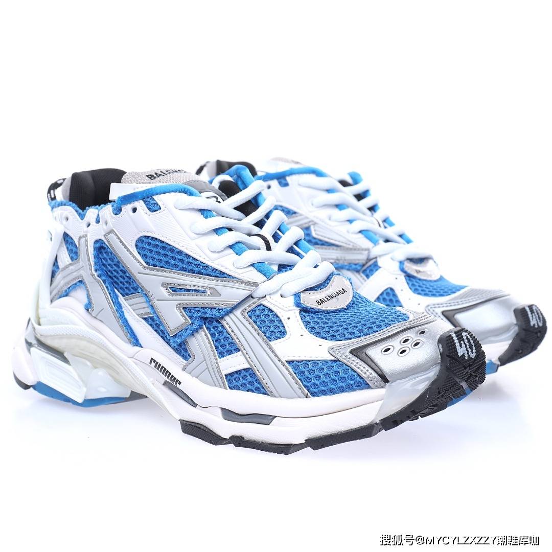 Silver 巴黎世家BALENCIAGA Runner Sneaker慢跑低帮复古野跑潮流姥爹风运动慢跑鞋