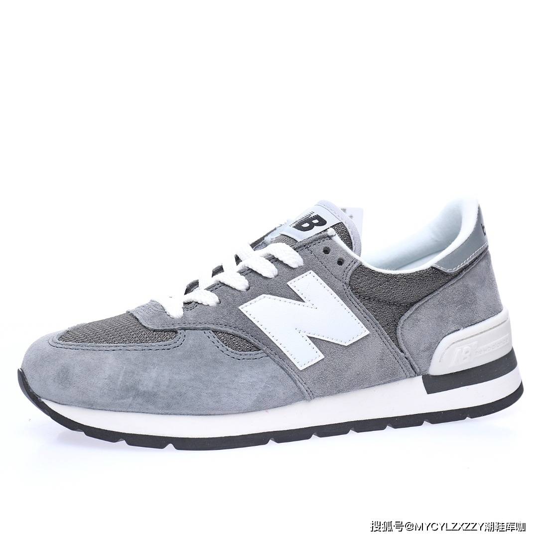 New NB新百伦New Balance Made in USA 990V1 低帮复古运动慢跑鞋元祖灰白 M990GRY