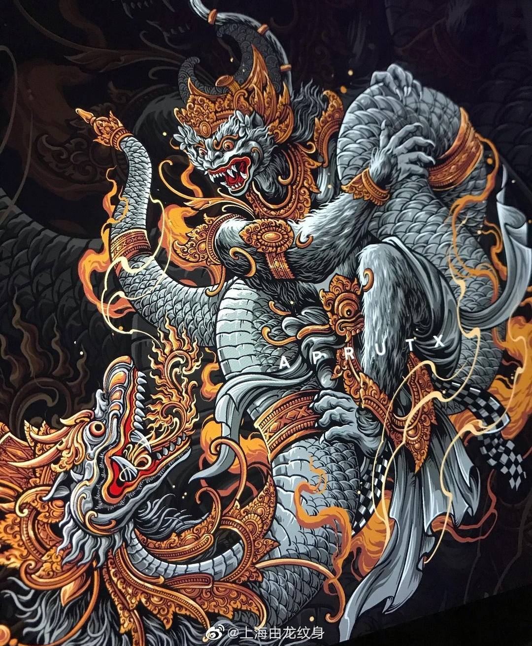 16张传统纹身手稿图案