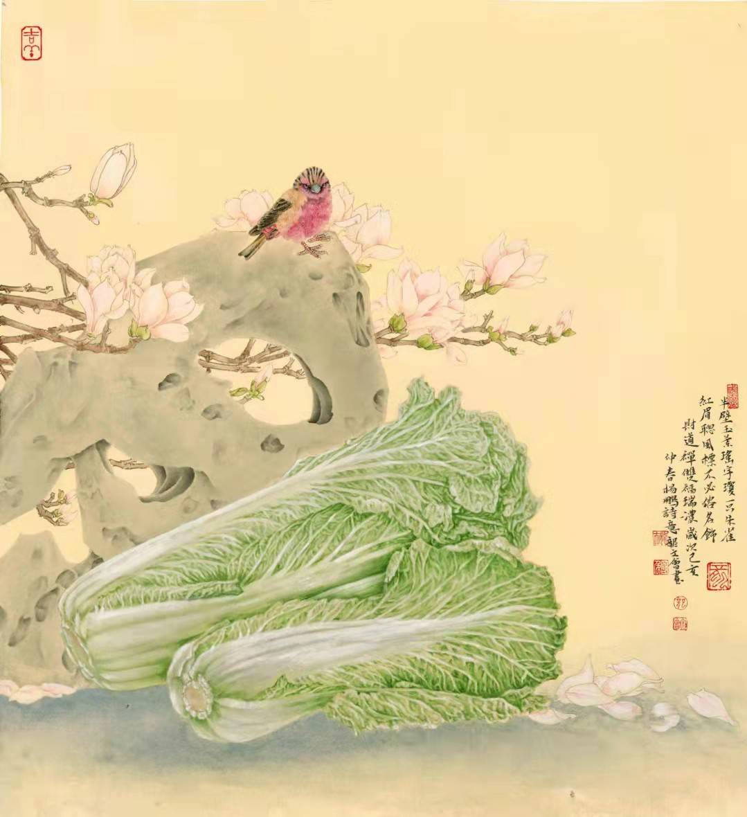 中国画白菜画第一人龙文会百财系列微展