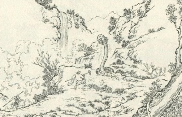 山洞|聊斋故事：贪色蟒蛇成精，掳走漂亮人妻，在山洞作恶