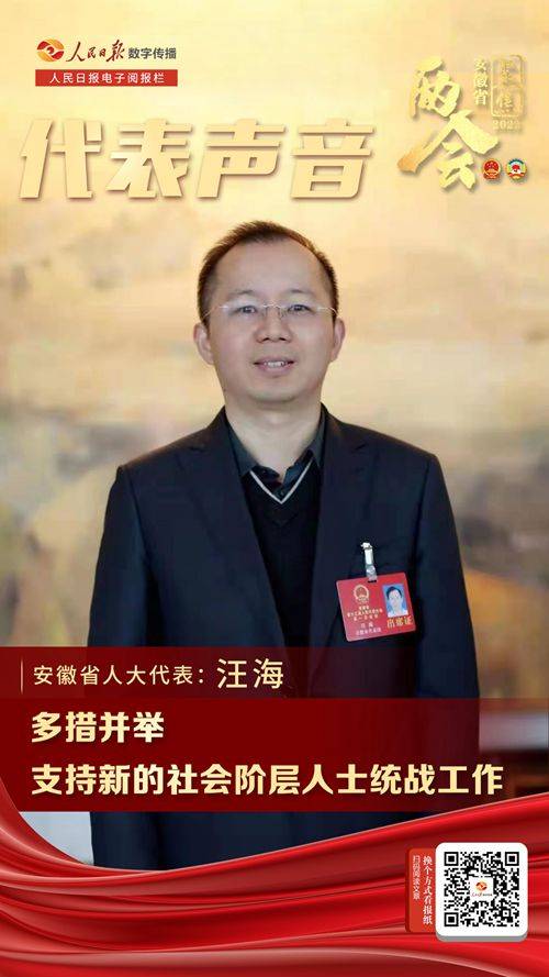 安徽省人大代表汪海多措并举支持新的社会阶层人士统战工作