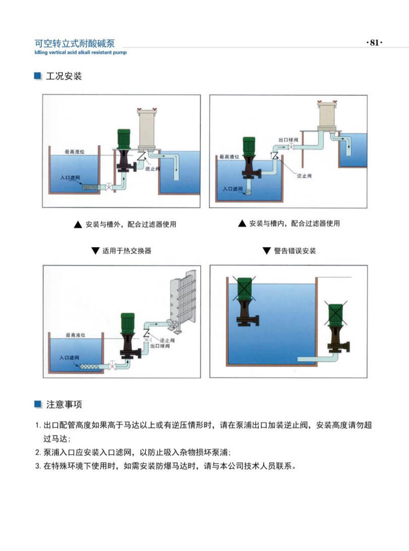 安徽凯跃泵阀有限公司产品说明书