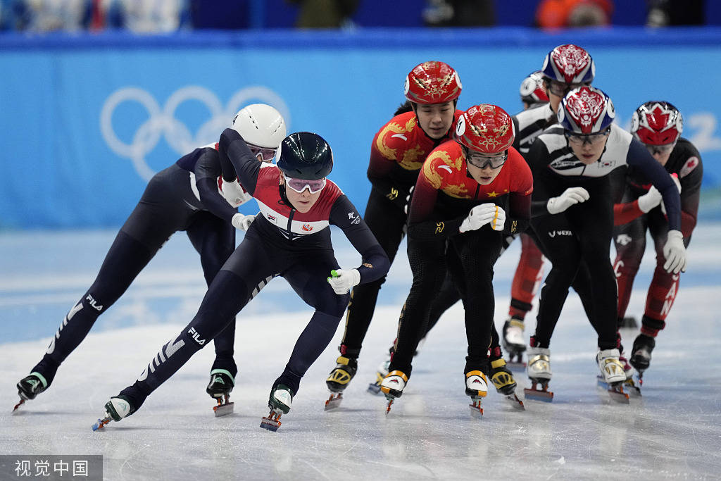 組圖短道速滑女子3000米接力賽中國隊奪得銅牌