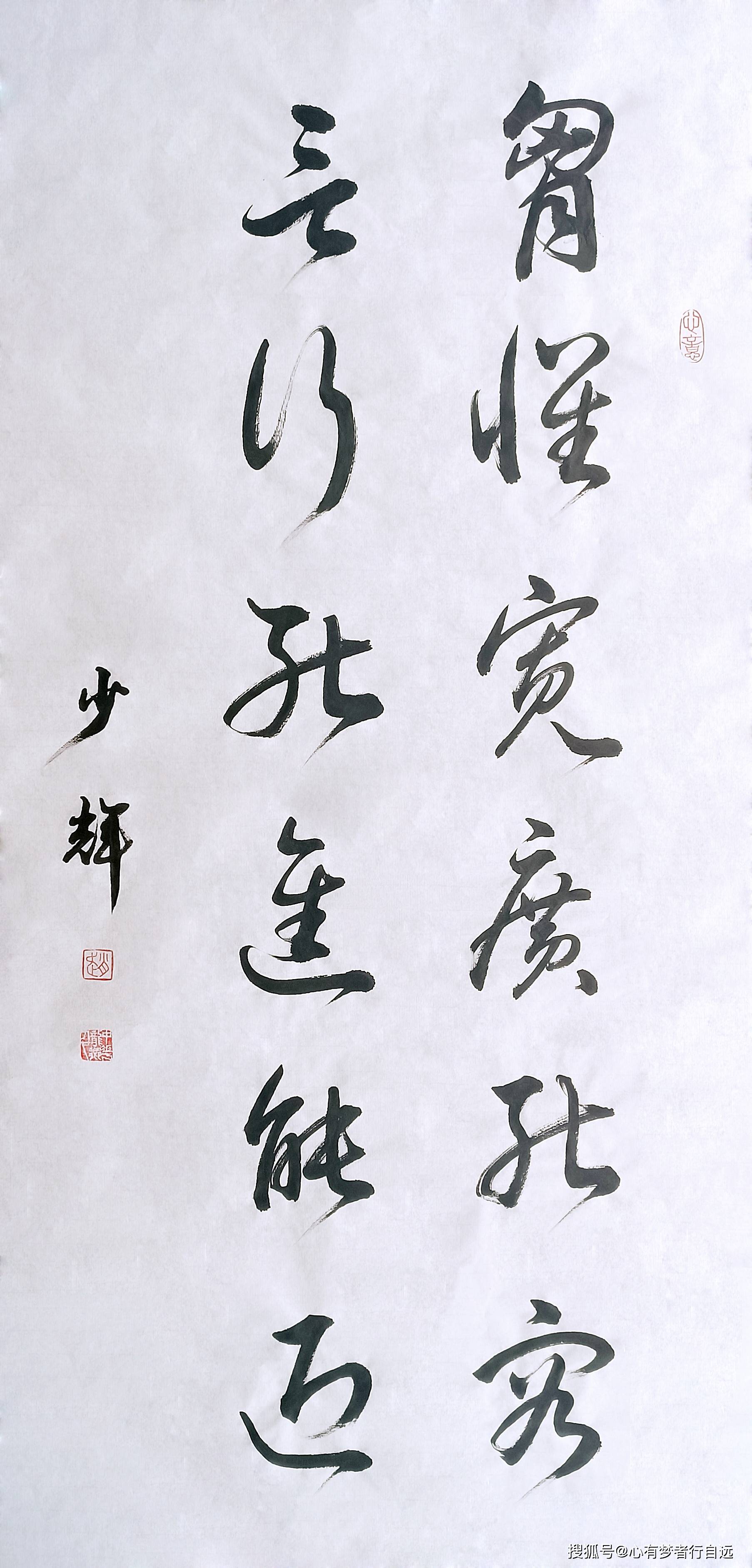 书法欣赏:胸怀宽广能容 言行能进能退_赵少辉_胸怀_言行