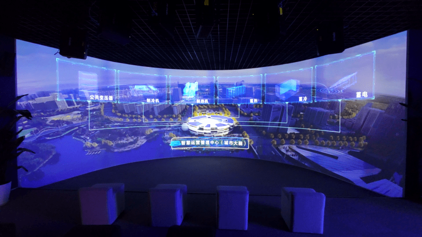 赢康科影达投影机为中建嘉会城展厅打造沉浸式弧幕投影