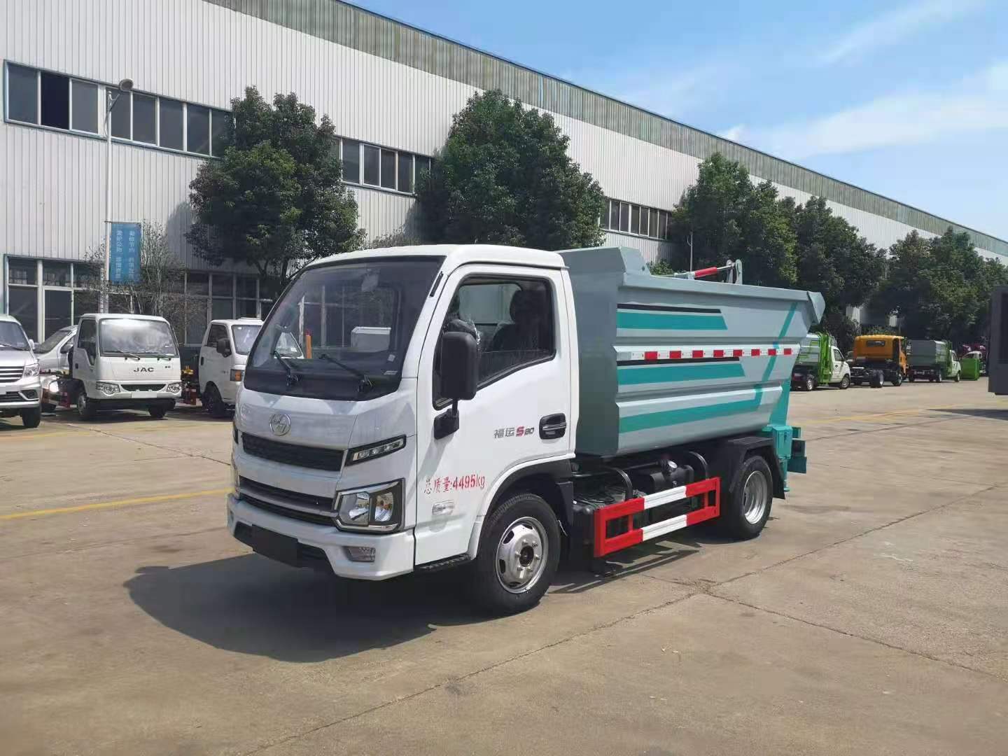 国六跃进福运s80柴油后装自卸垃圾车