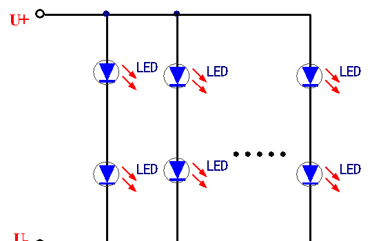 led驱动连接基础四种连接方式串联并联混联阵列