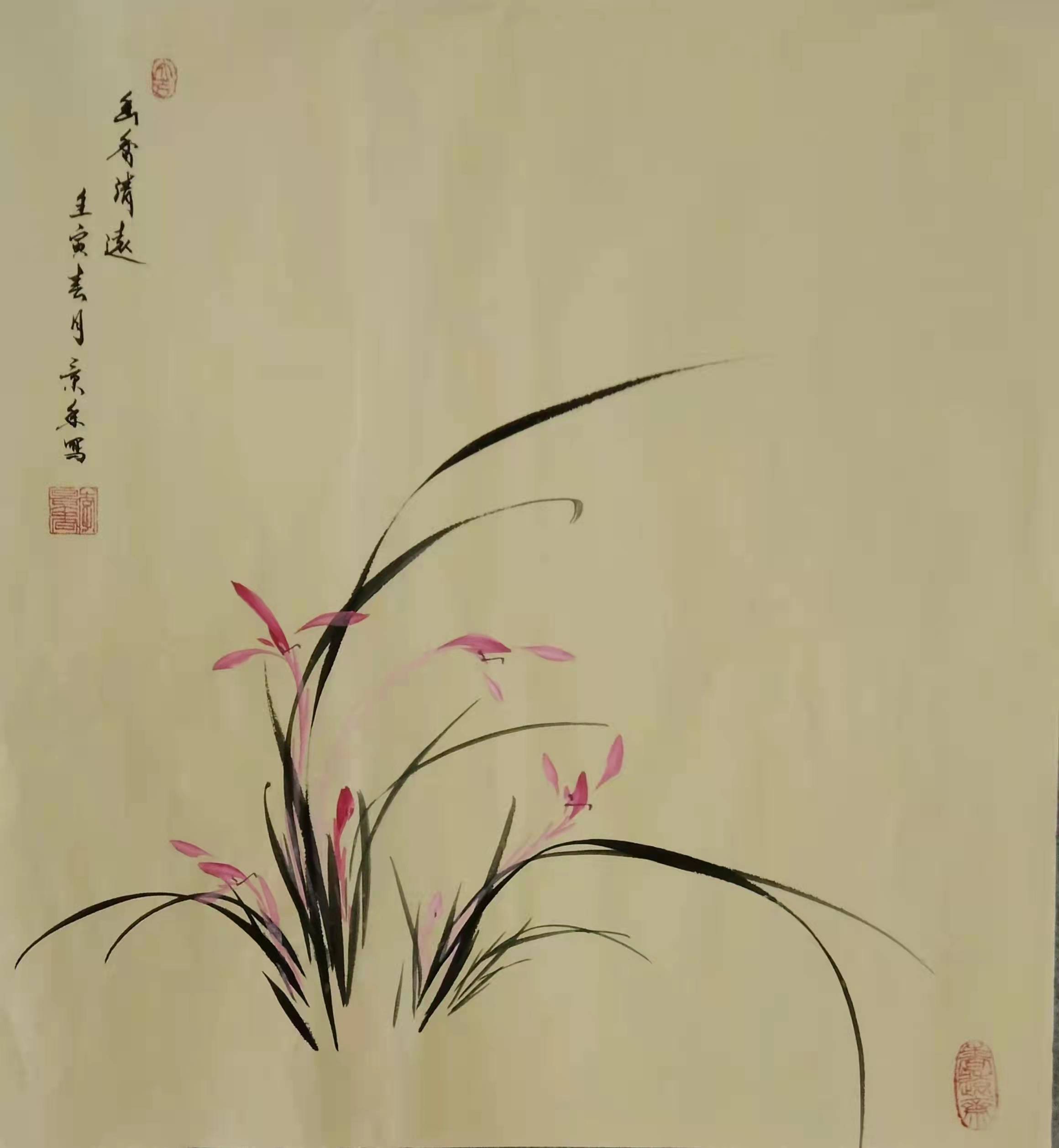 中国画简单兰草图片