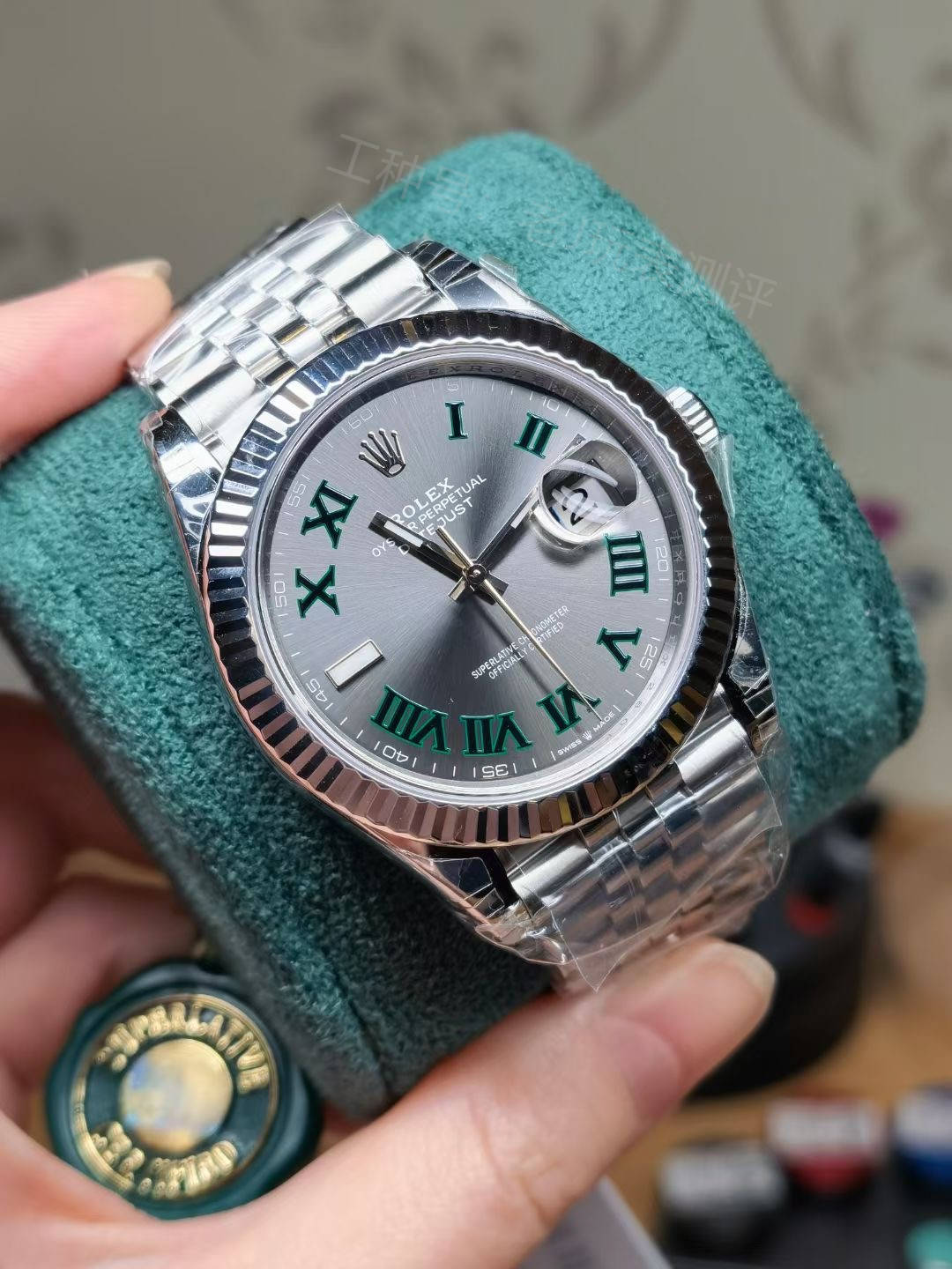 劳力士日志花样改装各种正品配件随意搭配最美还是绿萝