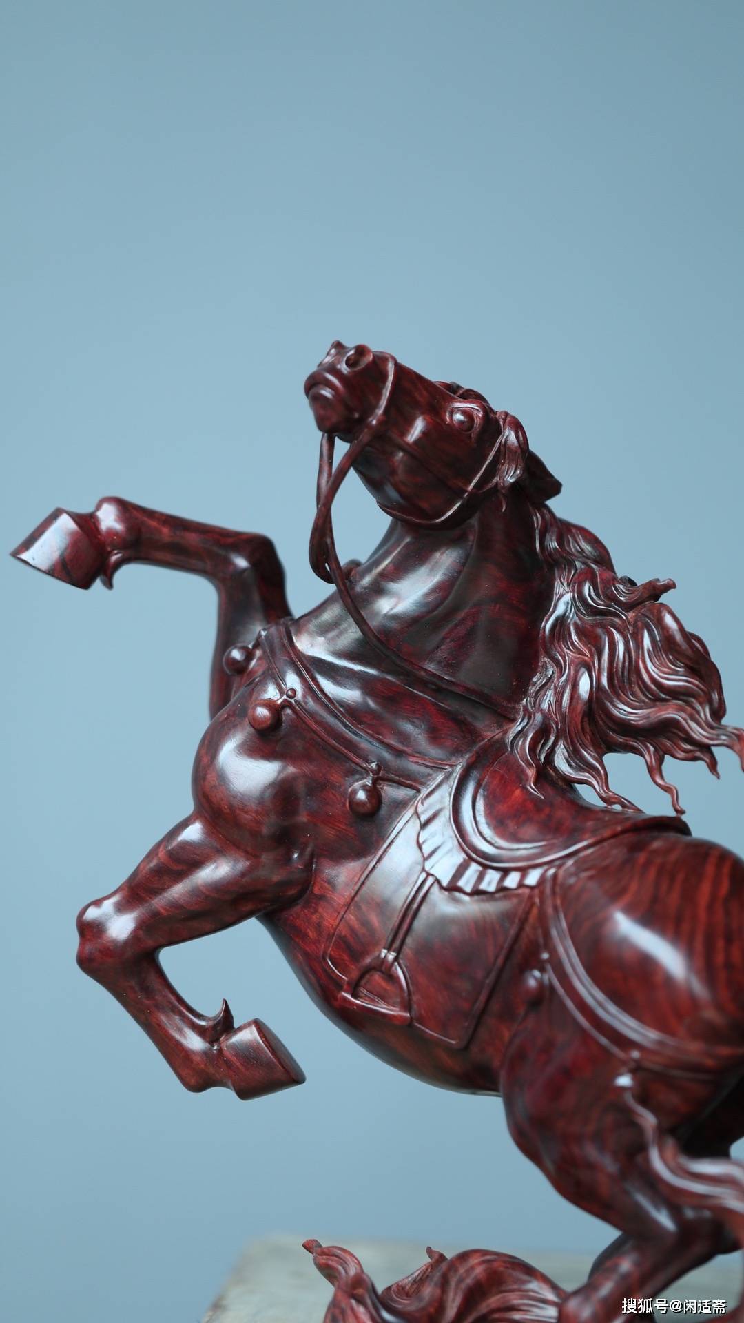 神姿俊逸,小叶紫檀,马到成功,木雕摆件_骏马_雕刻_名马