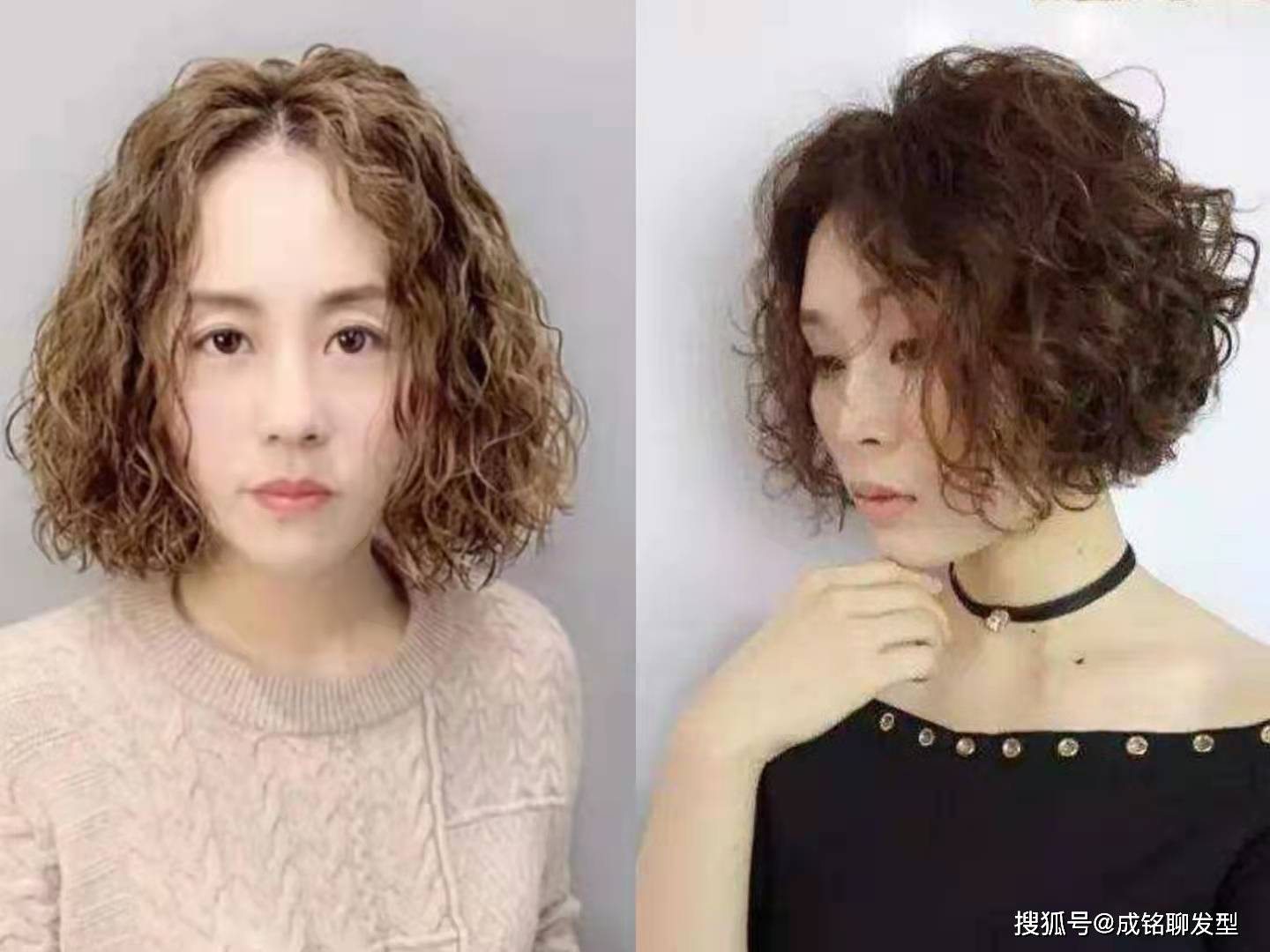 卷发50岁发量稀少适合卷发还是剪短发？这6款发型，时尚减龄又显发量