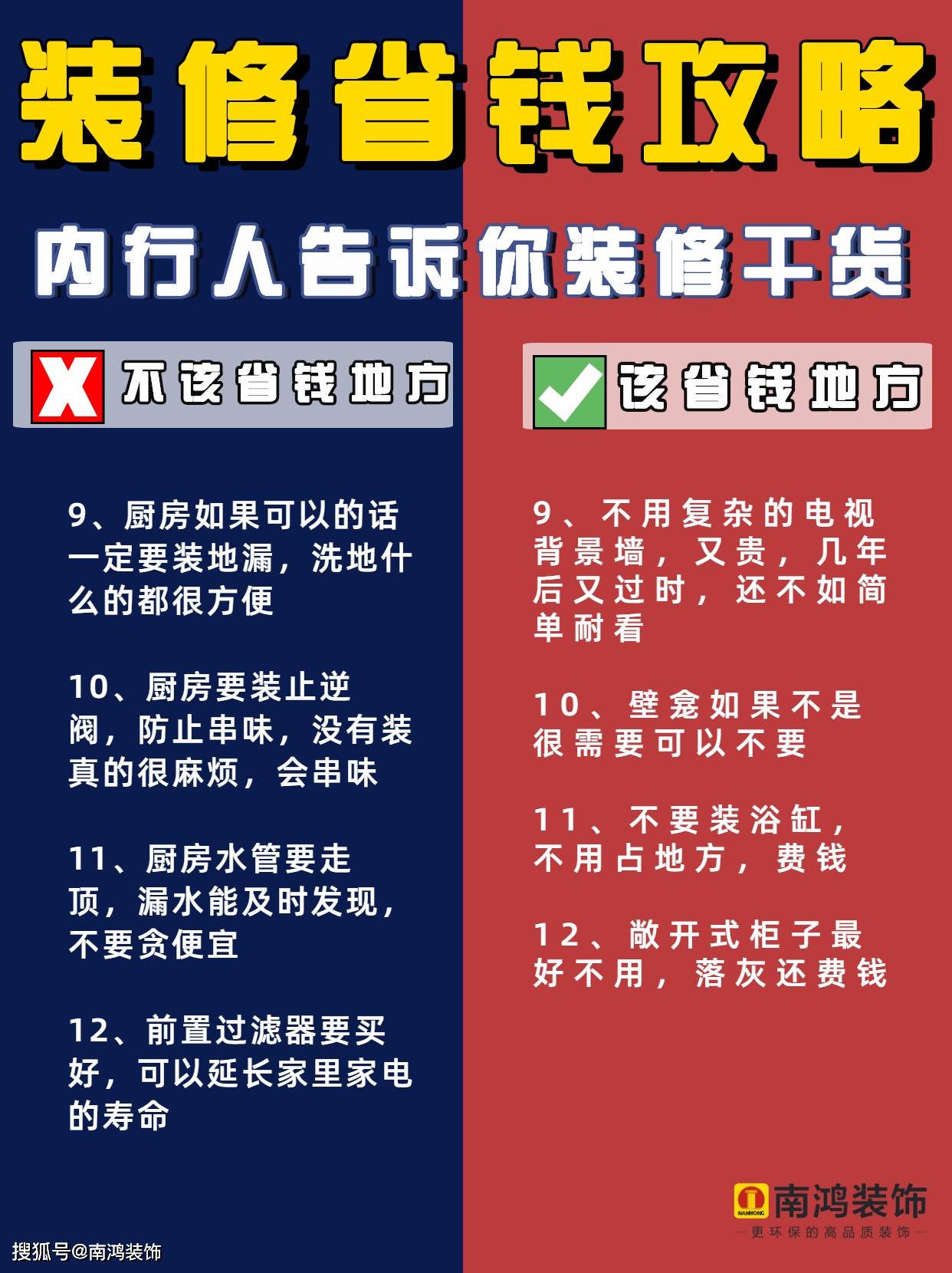装修省钱攻略,内行人告诉你的装修干货!-搜狐大视野-搜狐新闻