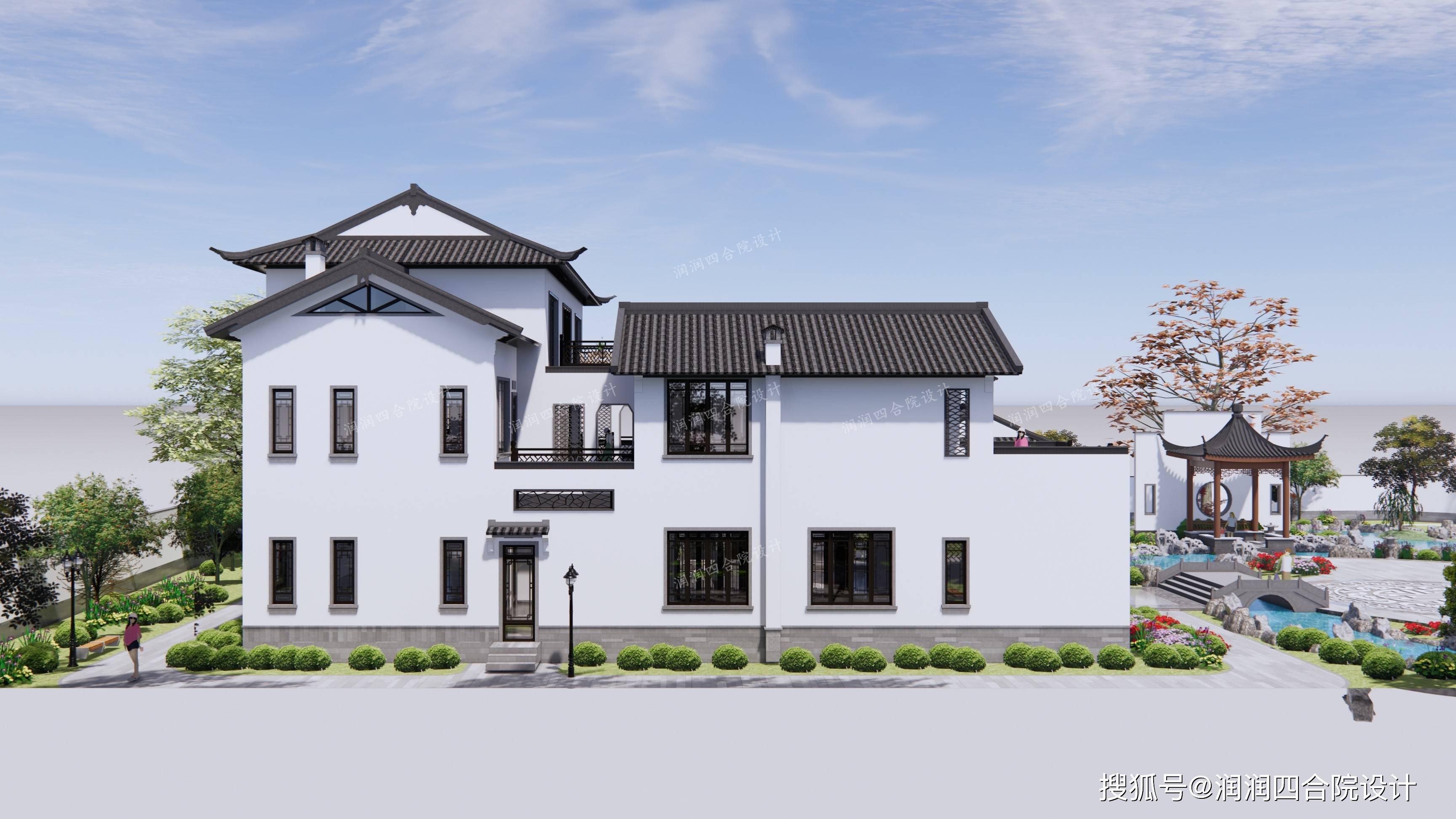 农村建中式一定要看这4款现代四合院别墅设计方案含建成照片