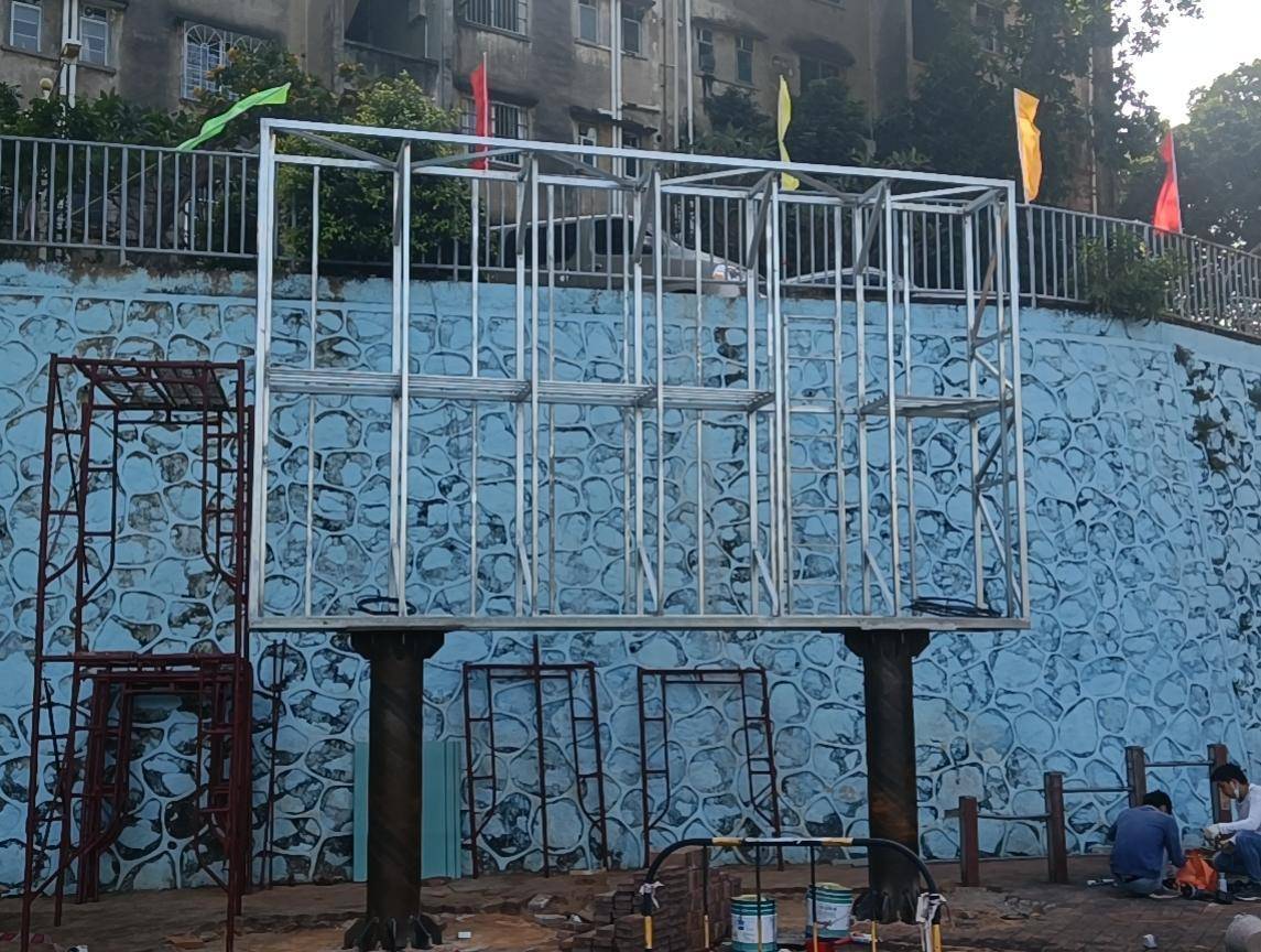 江门大屏幕显示屏led钢结构安装厂家_mm_立柱_焊接