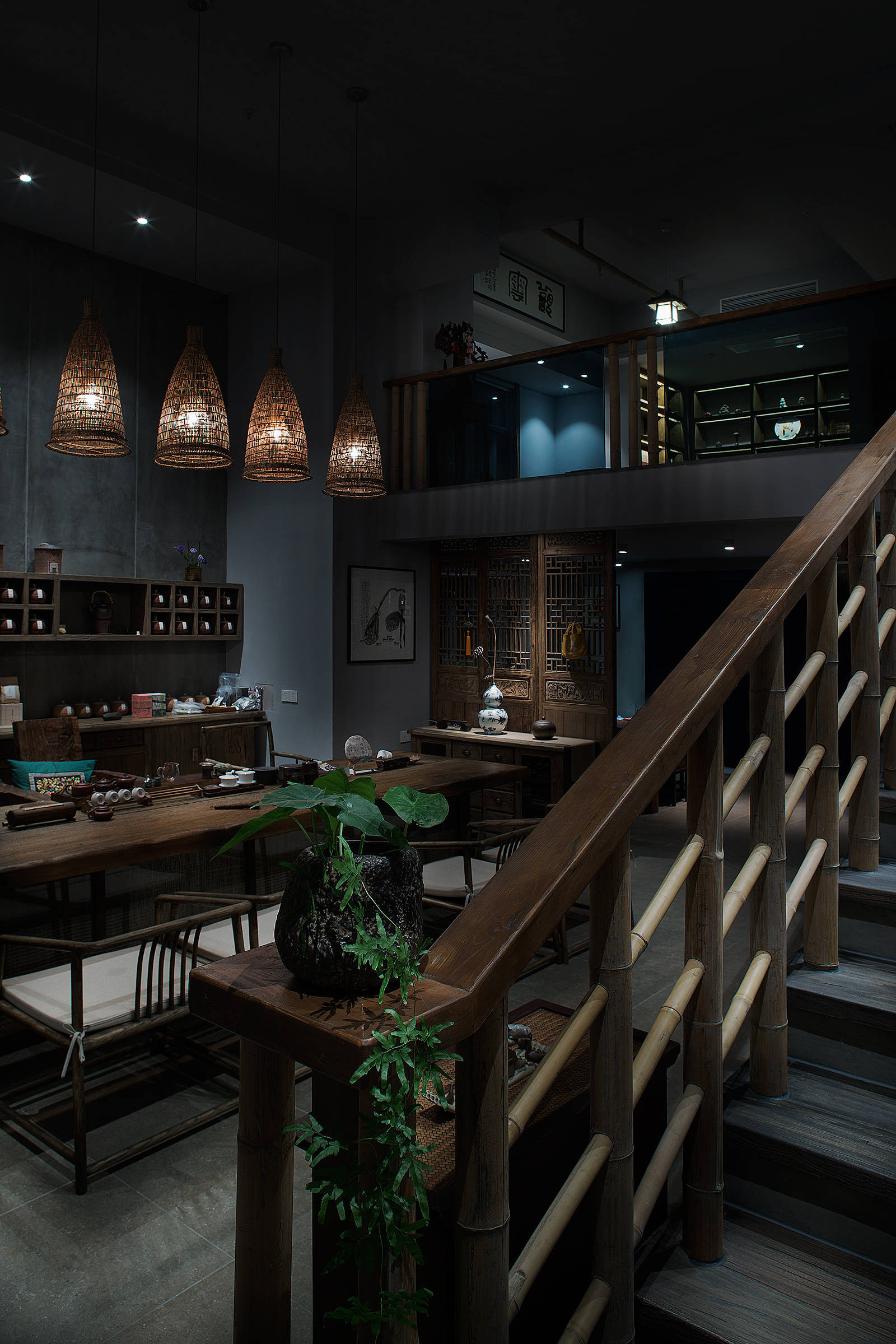 茶馆设计风格和布置案例侘寂之声老茶鬼茶会所