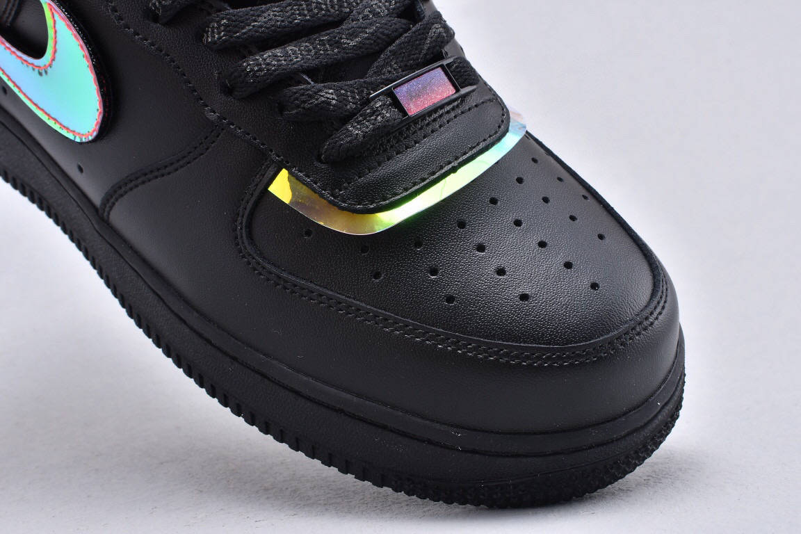 耐克空军一号 nike air force 1 good game 电玩限定黑镭射炫彩镭射