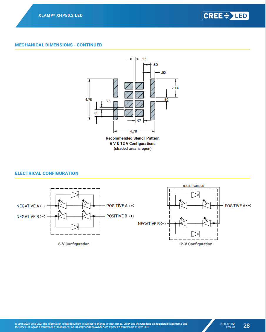 恒立高科技led手电筒用科锐creexhp5050大功率led灯珠3v18w6500k色温