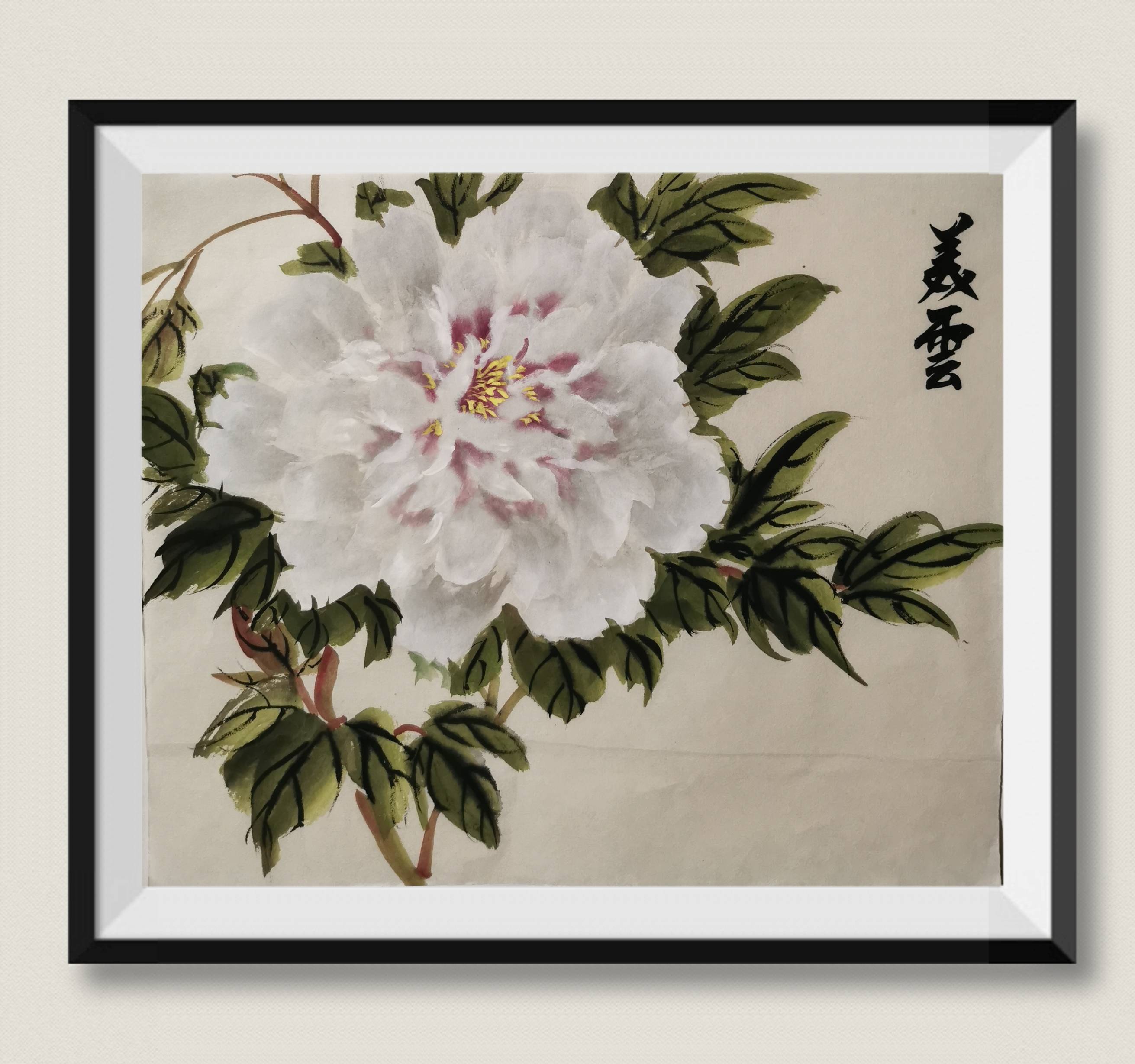 王美云国画小写意牡丹-搜狐大视野-搜狐新闻