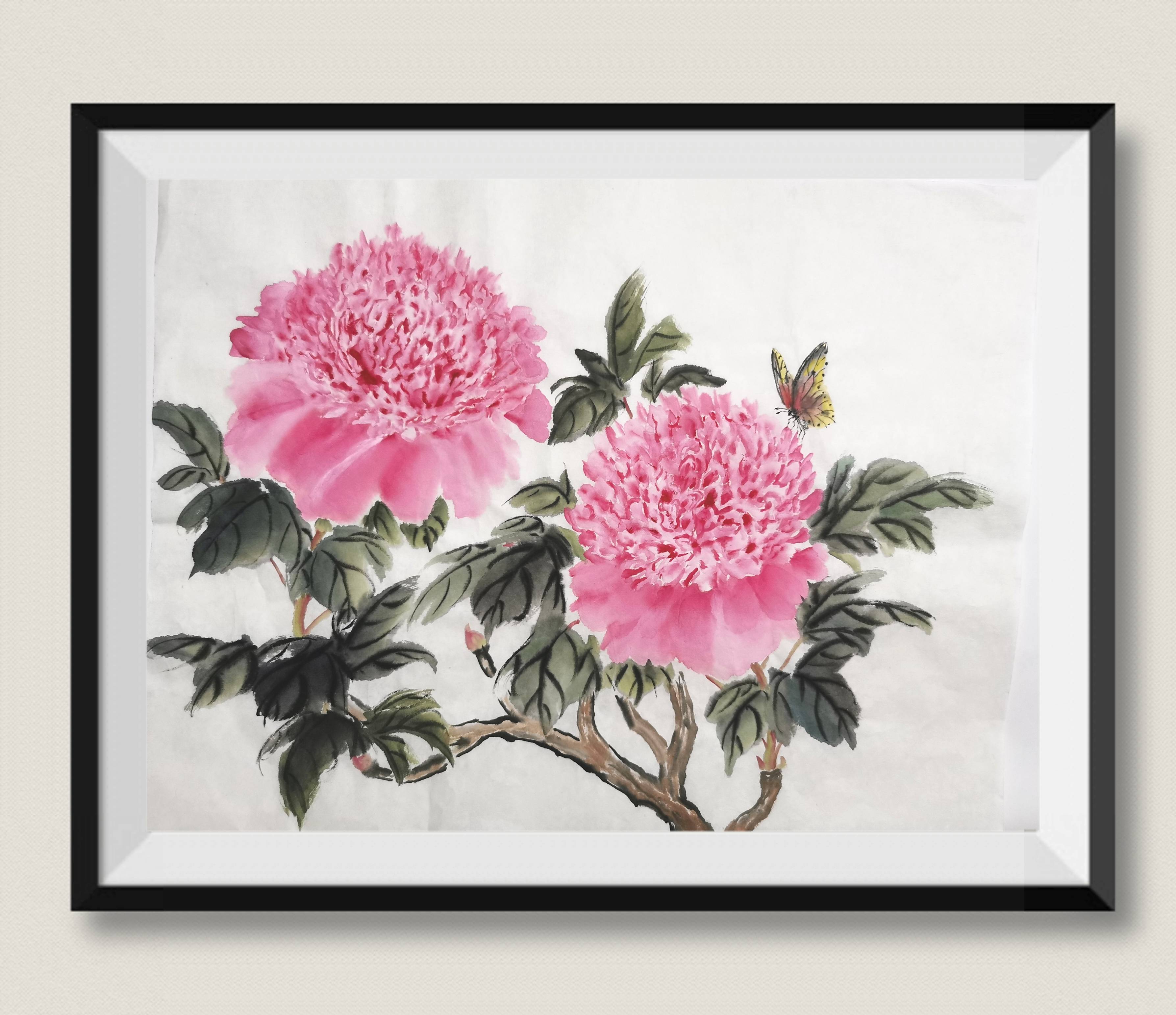 王美云国画牡丹小品-搜狐大视野-搜狐新闻