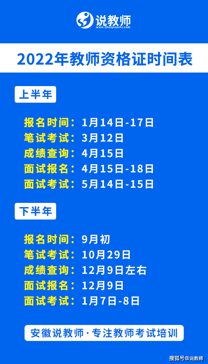 安徽省2022年下半年教师资格笔试报名网站