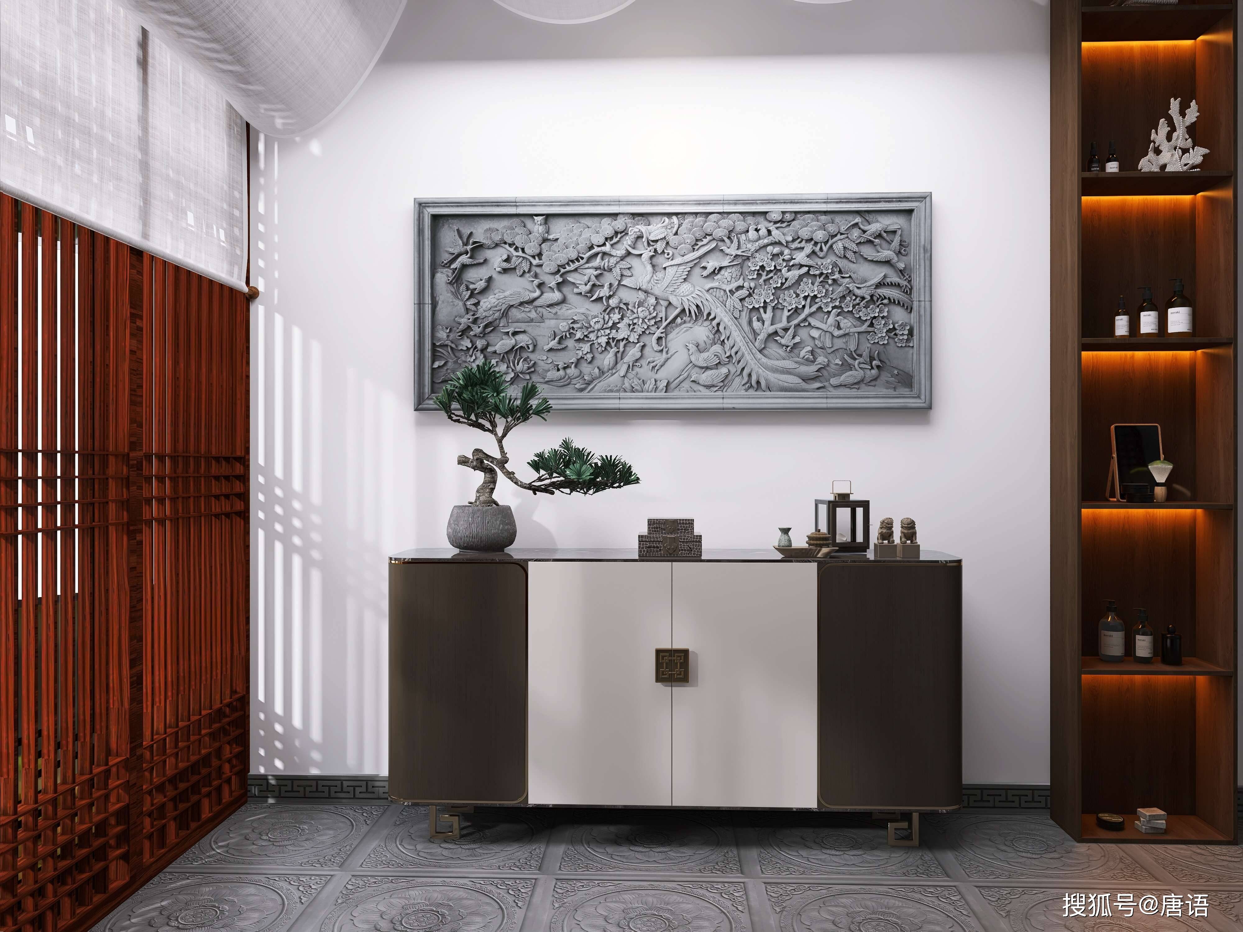 室内影壁墙图片大全:唐语景观中式苏式徽派建筑砖雕材料资材厂家_实景