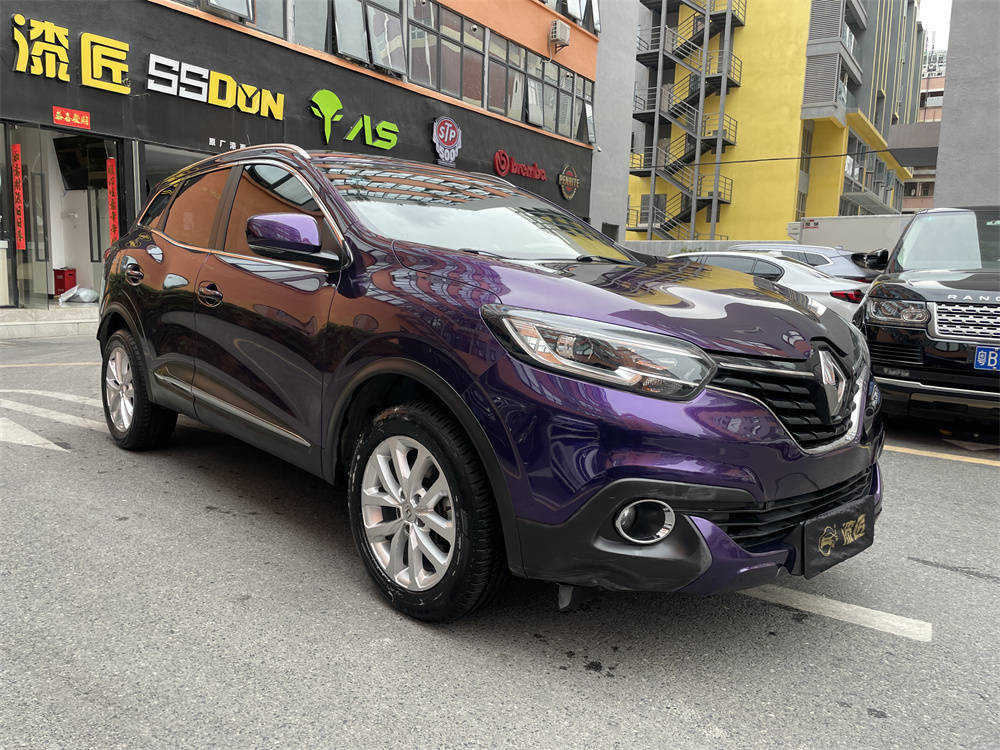 深圳汽车贴膜雷诺科雷嘉贴膜改色金属紫