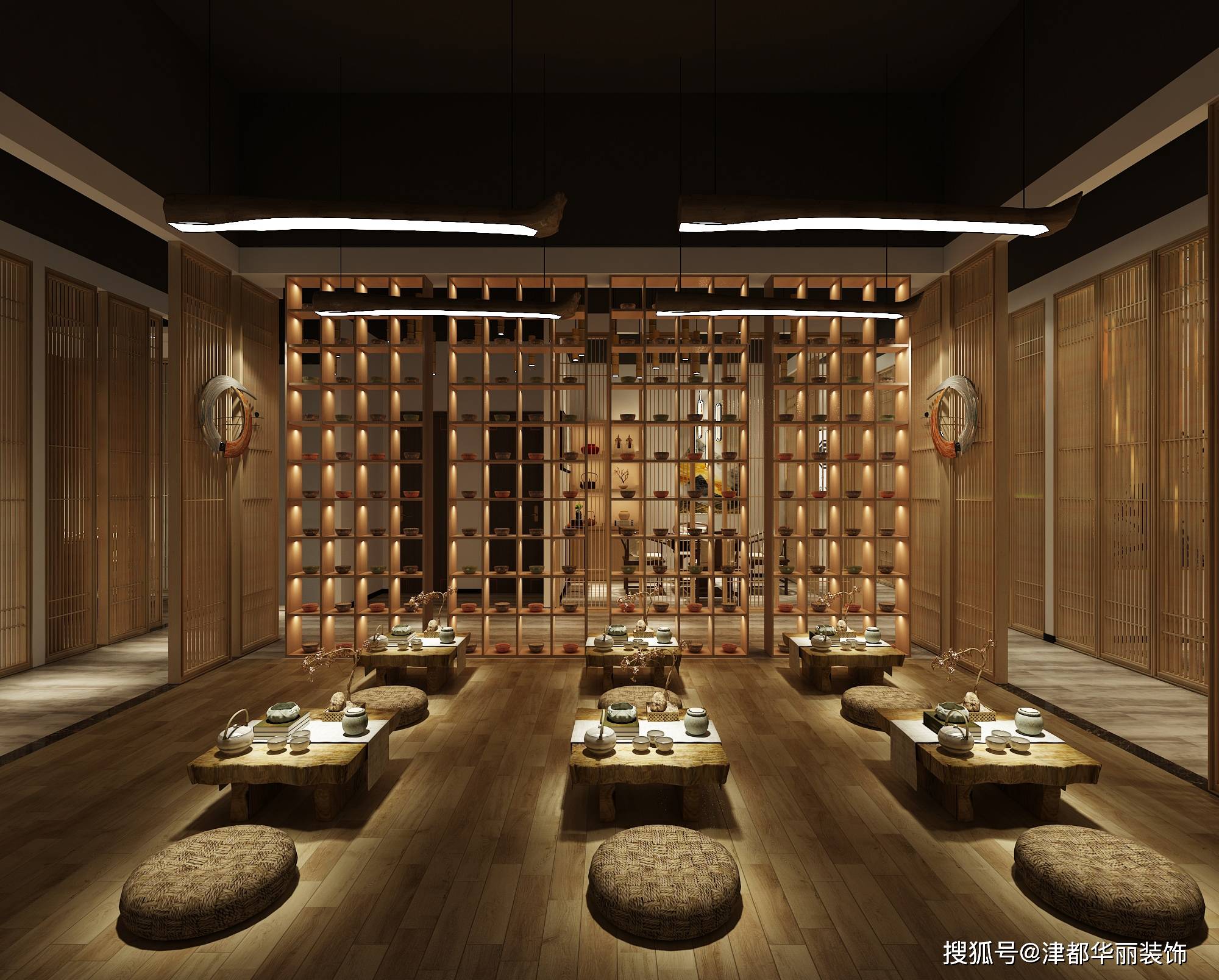 银川装修公司|津都华丽|银川回茗堂茶楼装修设计方案鉴赏_空间_文化