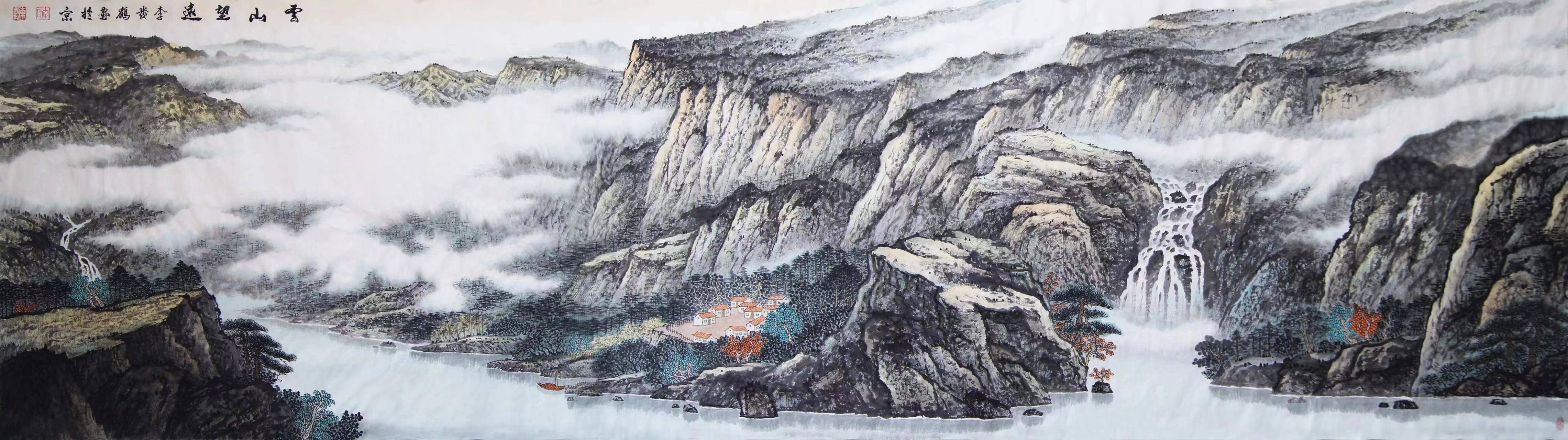 首都画廊签约的画家李发鹤作品订制