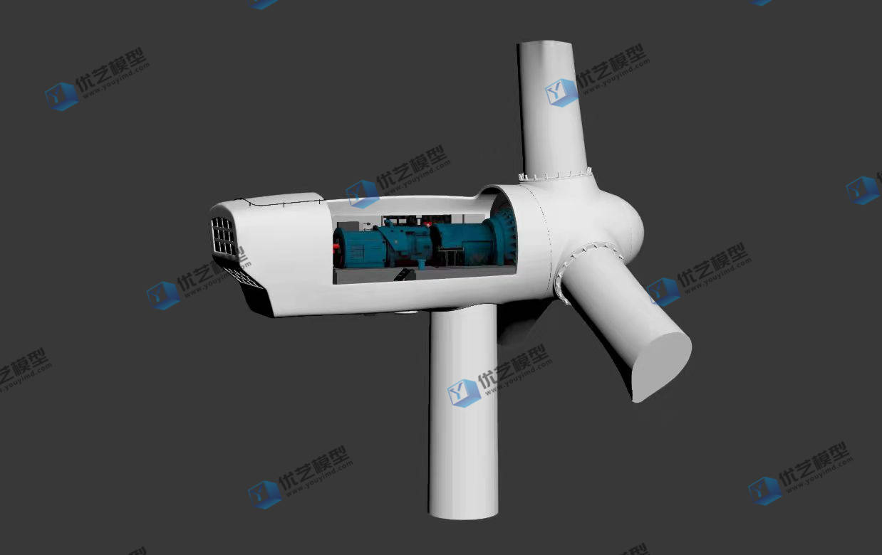 【优艺模型】为广东省阳江市科技馆打造的新能源展厅模型设备_风机