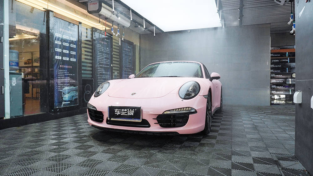 保时捷911威固玻璃膜施工
