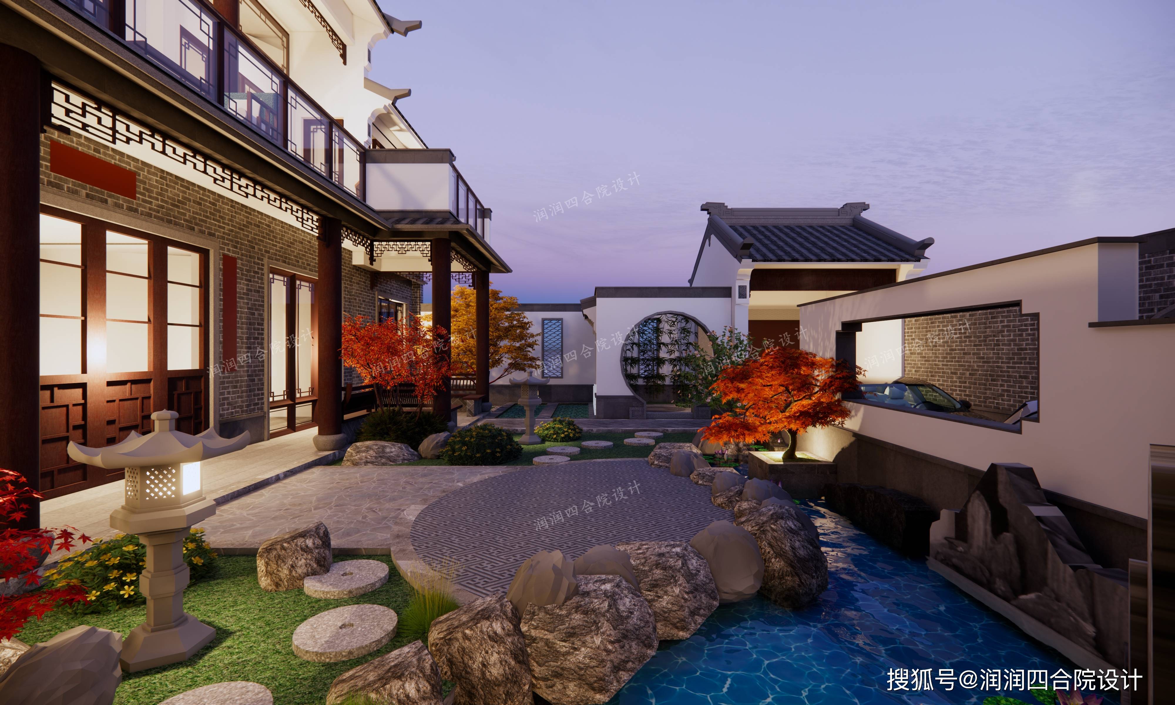 河南农村自建两层中式合院别墅20×20设计效果图-搜狐大视野-搜狐新闻