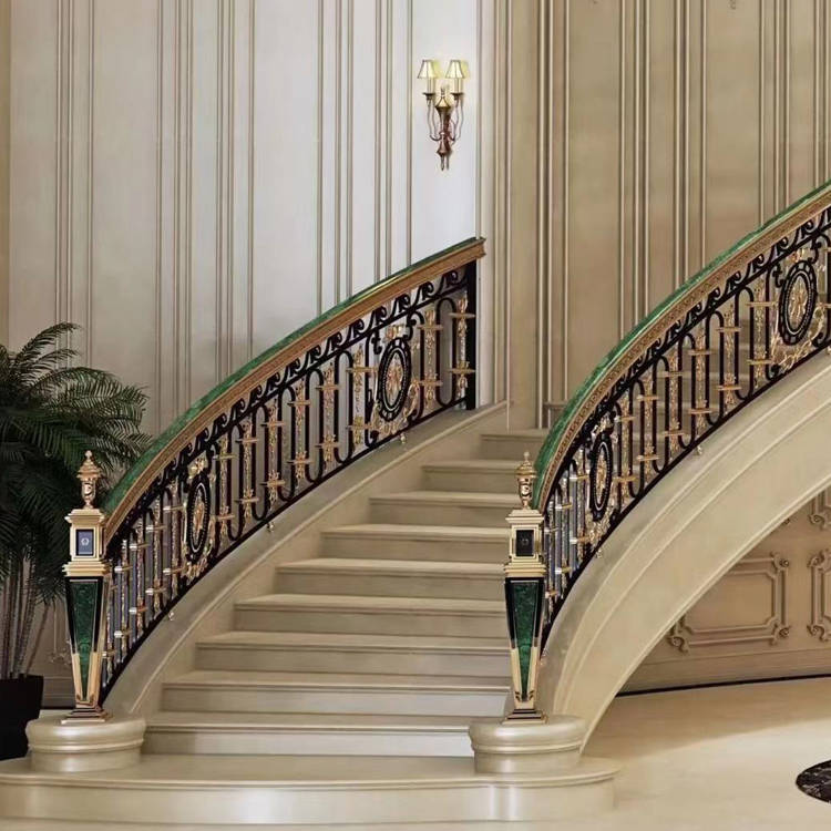 室内装饰现代中式铜楼梯 越来越好看_房间内_设计的_扶手