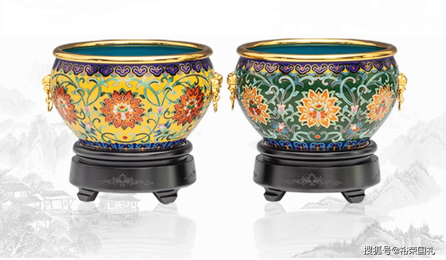 《太和双尊景泰蓝聚宝盆》中国工艺美术大师米振雄60年艺术生涯代表性