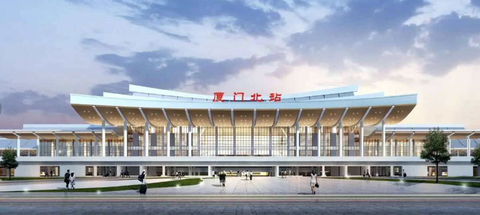 厦门北站效果图厦门北站俯视图厦门北站整体结构图"下一步将转入我们