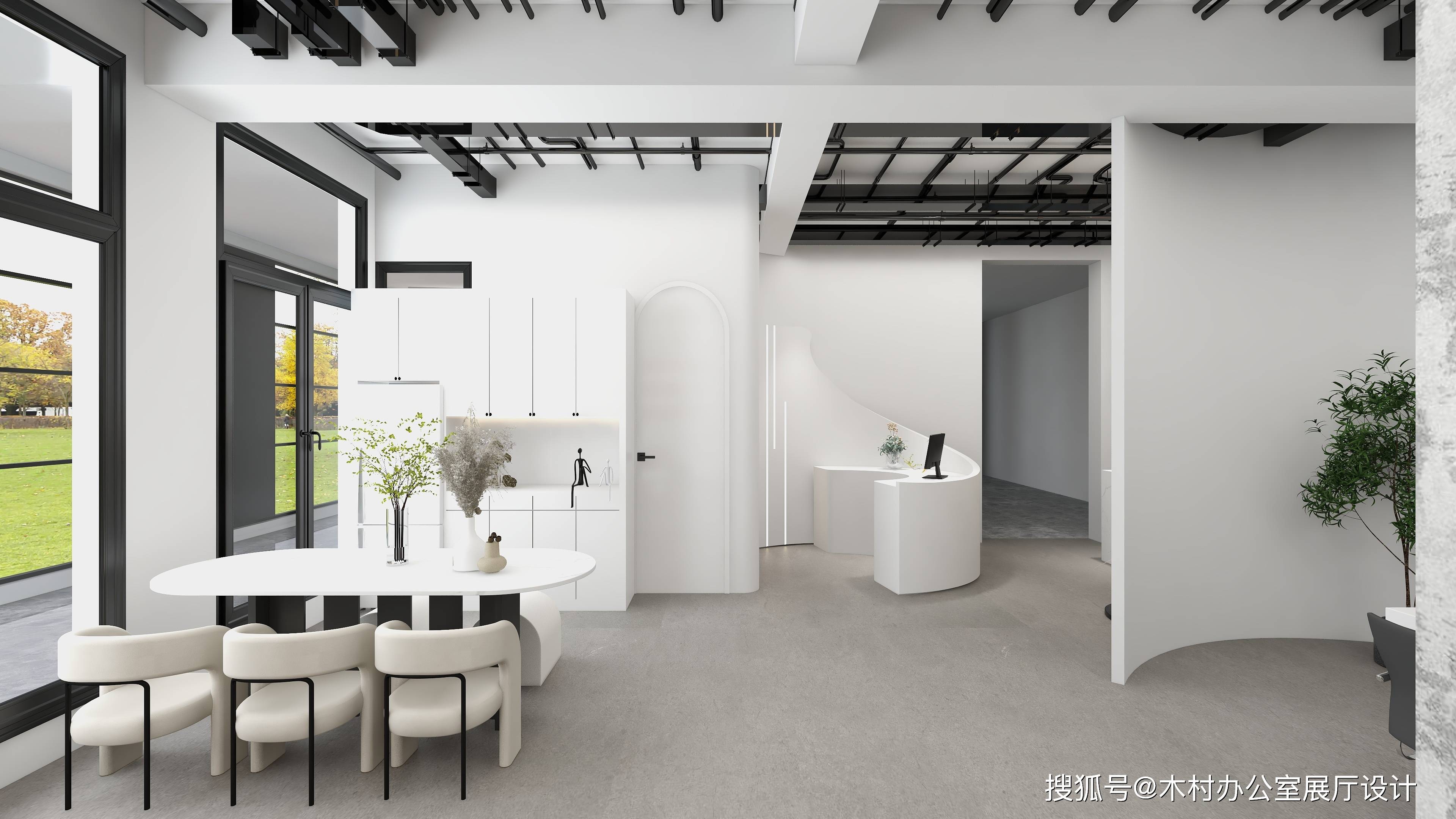 现代简约ins风美容院办公室设计