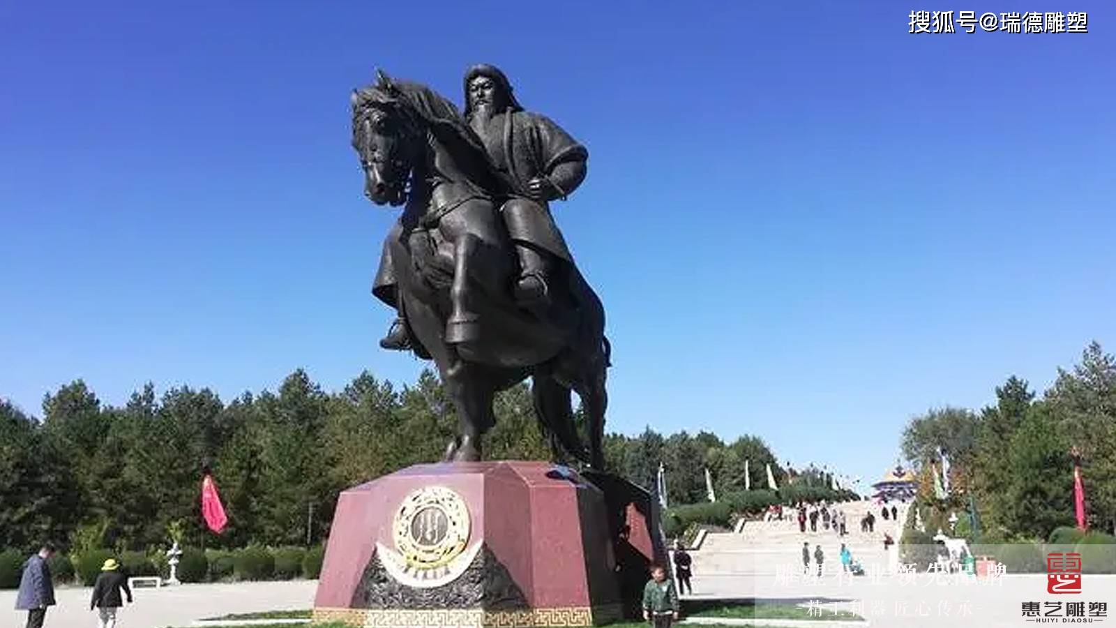 蒙古帝国成吉思汗铸铜铁木真人物雕塑