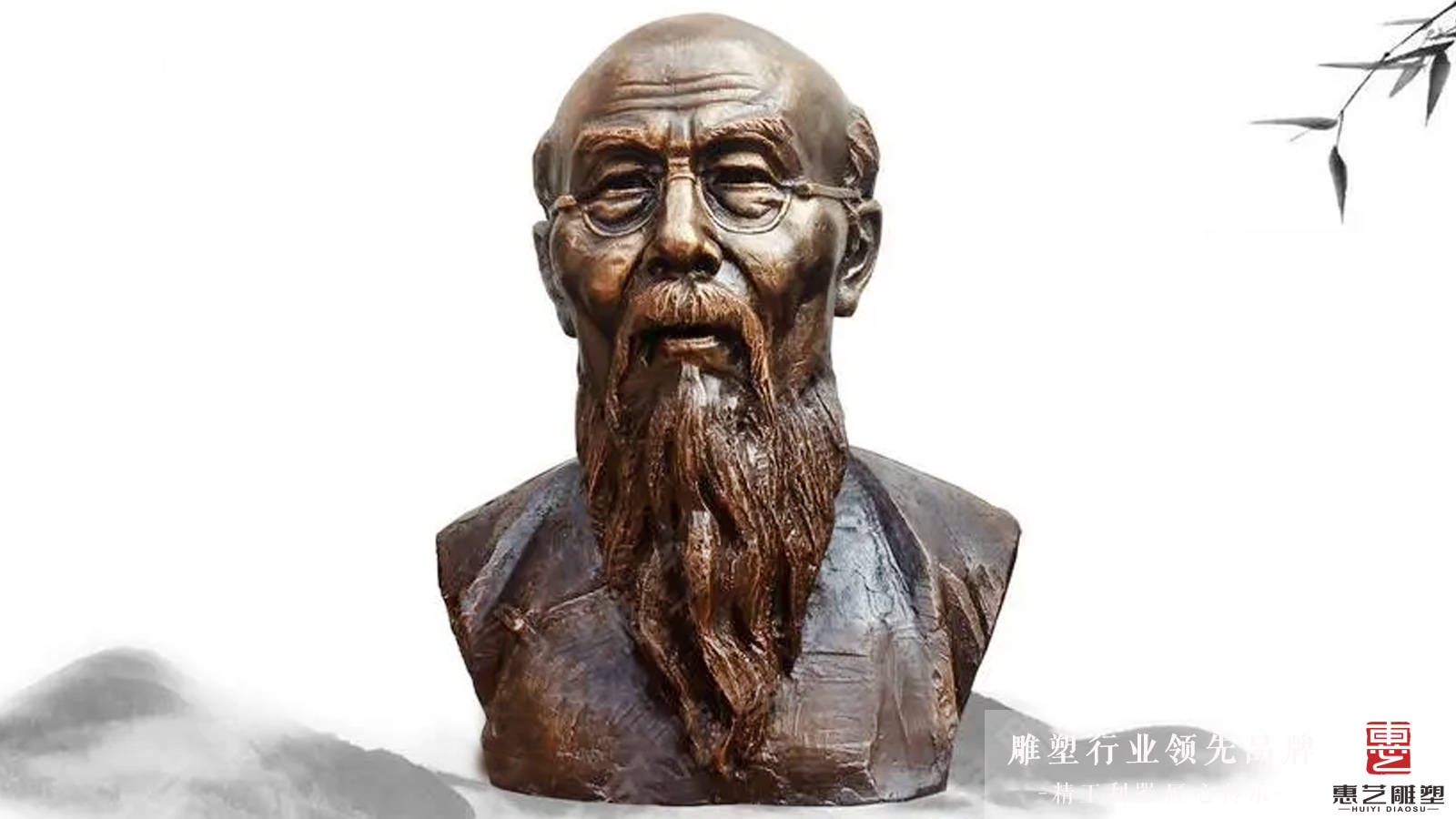 近现代中国绘画大师——铸铜齐白石人物雕塑_民间艺术_北京_胸像