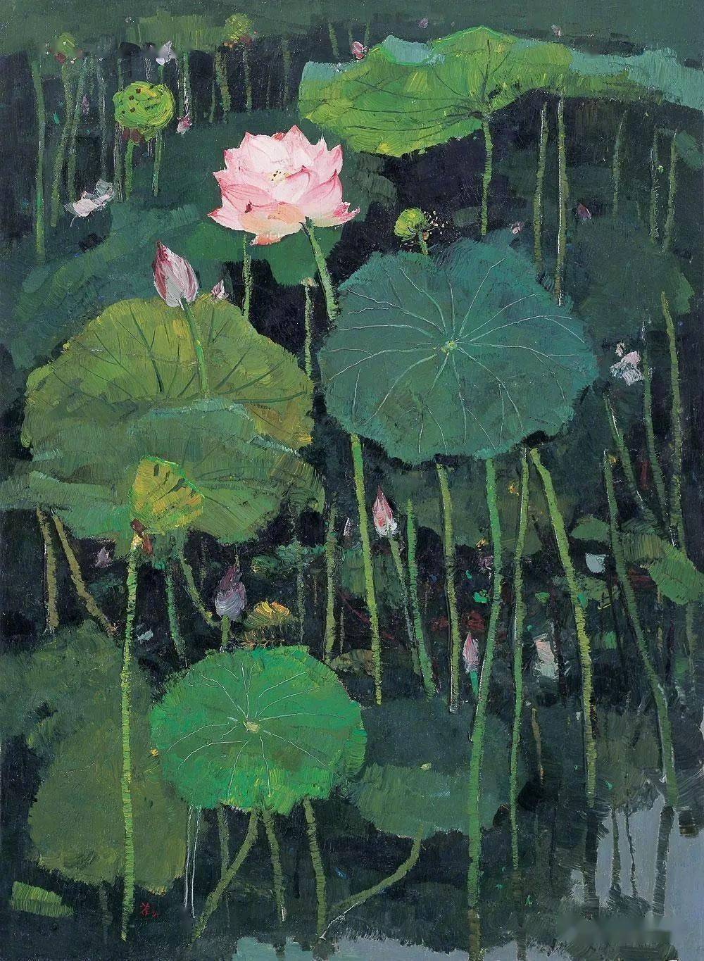 荷 吴冠中作品欣赏-搜狐大视野-搜狐新闻